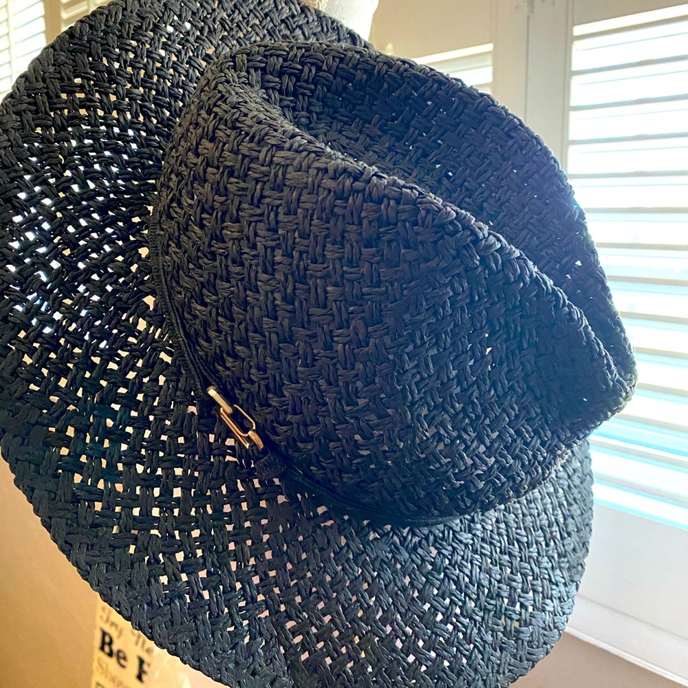 Lovely Fashionable summer light black hat, 7.5-8